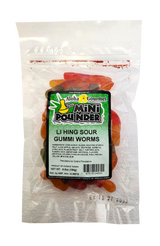 Aloha Gourmet Da Mini Pounder Li Hing Sour Gummi Worms 6.5oz (NOT FOR SALE TO CALIFORNIA)