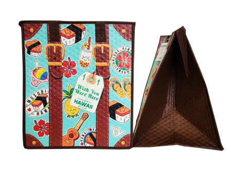 Tropical Paper Garden Hawaiian Hot/Cold Insulated Large Bag - DESTINATION MINT LRG