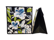 Tropical Paper Garden Hawaiian Hot/Cold Reusable Medium Bag - DEWDROPS BLACK