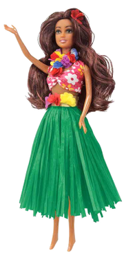 Hawaiian Hula Doll - Nohea with Green Skirt