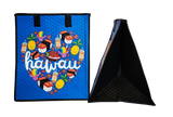 Tropical Paper Garden Hawaiian Hot/Cold Insulated Large Bag - HEART OF HAWAII BLUE LRG