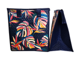 Tropical Paper Garden Hawaiian Hot/Cold Reusable Medium Bag - STRIPES NAVY