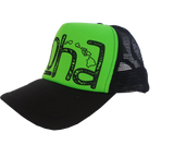 Hawaiian Headwear Tribal Aloha Foam Trucker Hat - Green