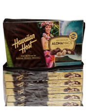 Hawaiian Host Milk Chocolate "ALOHAMACS" Creamy Milk Chocolate Covered Macadamias 6 Pack/6oz