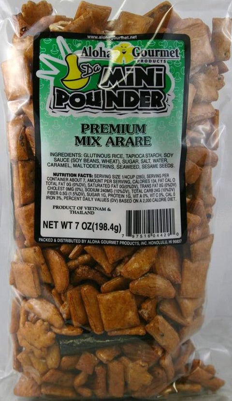 Aloha Gourmet Da Mini Pounder Premium Mix Arare 7oz